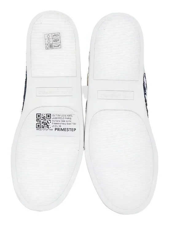 Karl Lagerfeld Paris Cate Ikonic Sneakers Navy - US 7.5M EU 38 - Picture 6 of 6